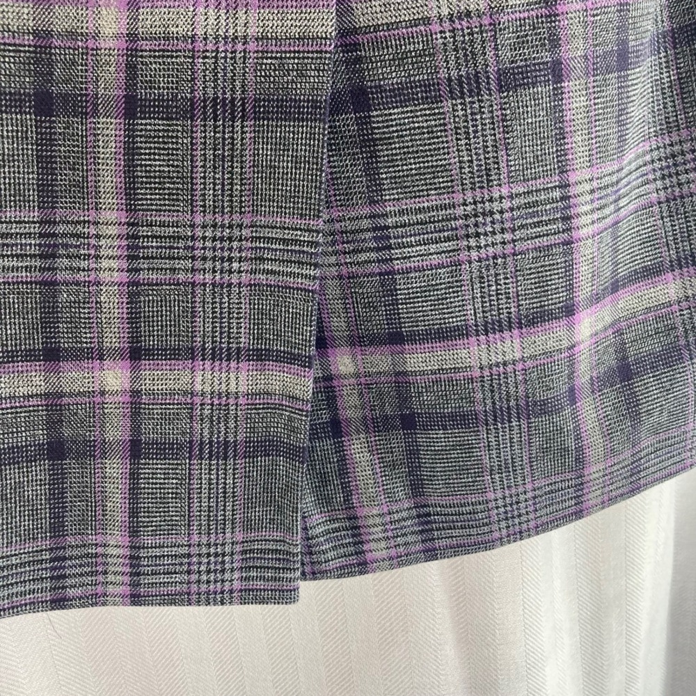 Plaid Gray and Purple Women's Skirt - Picture 4 of 7